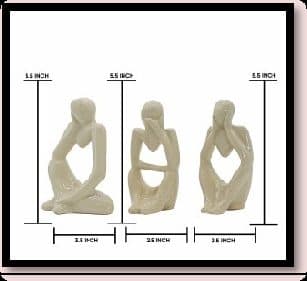 Ceramic Thinking Lady x Set Of x
