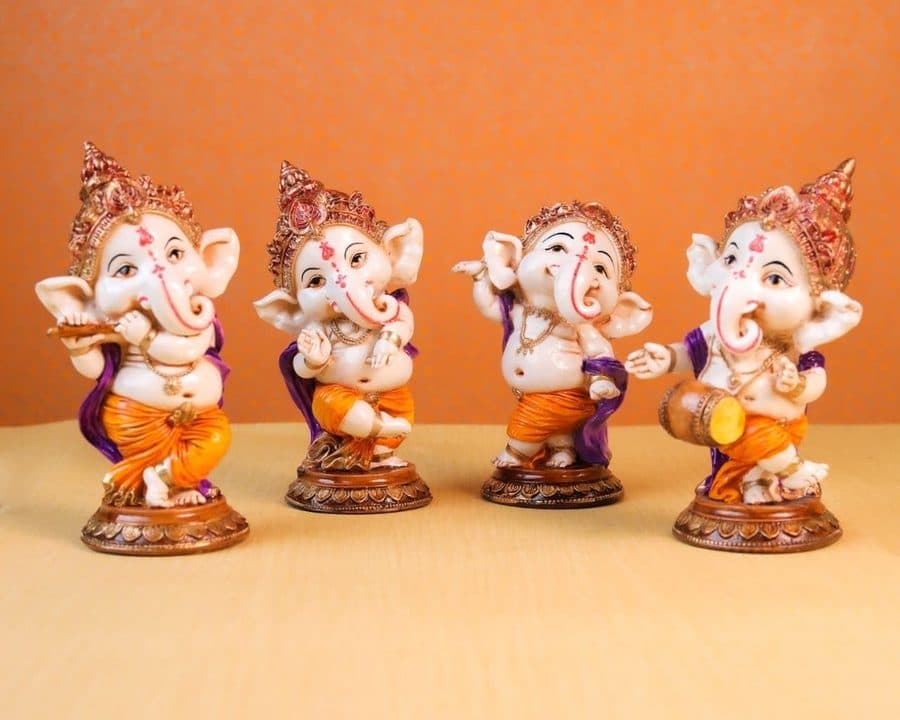 Dancing Ganesh Set of 4