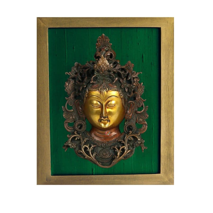 Wooden Framed Goddess Tara (Tibetan Buddhist Deity)