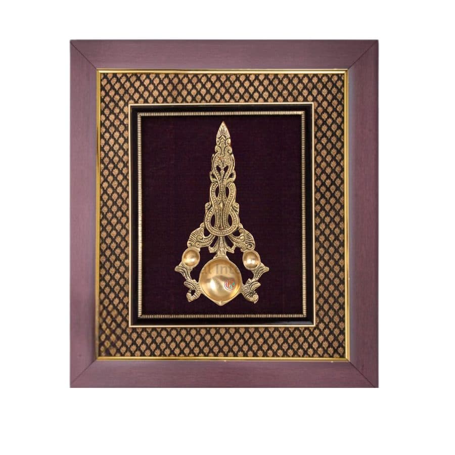 Ashtalakshmi Wall Hanging & Table Top Panel In Wood & Brass | Handcrafted In India