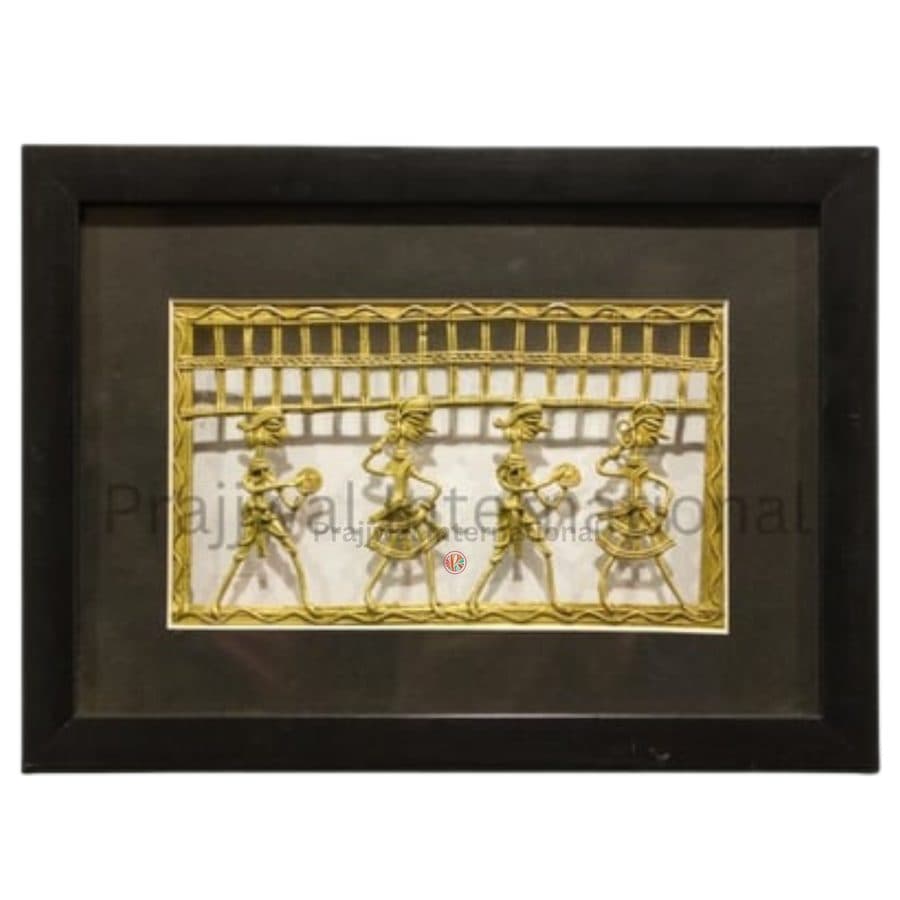 Brass Tribal Wall Hanging Frame | Ethnic Art for Rustic Interiors | Handcrafted Tribal Decor