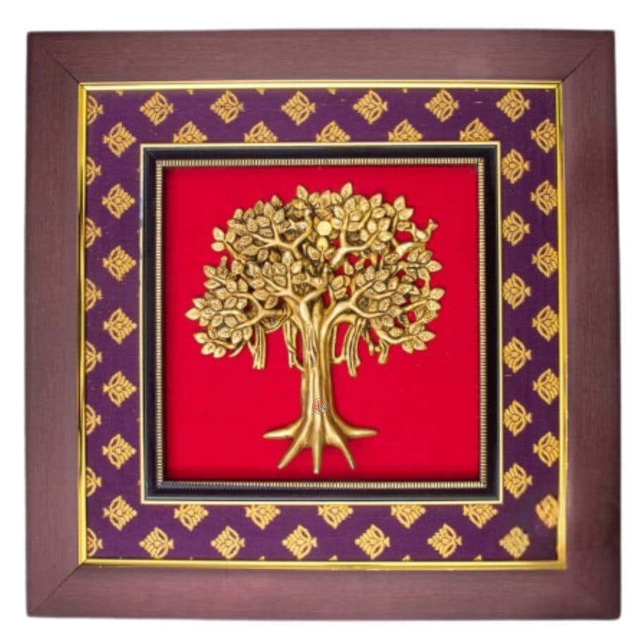 Brass Tree Wall Hanging Frame â Tree of Life in Majestic Brass