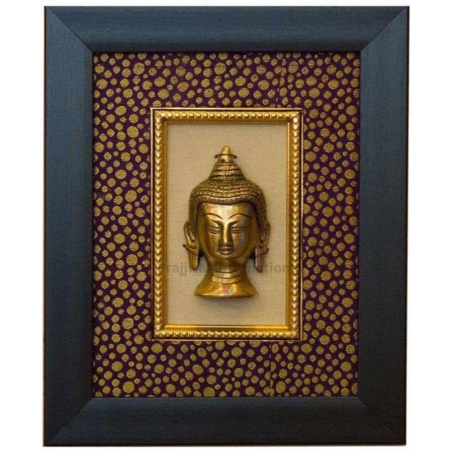 Brass Buddha Head Wall Hanging