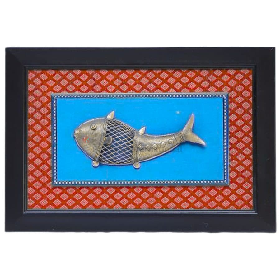 Brass Fish Wall Hanging Frame â 11 x 16 Inches