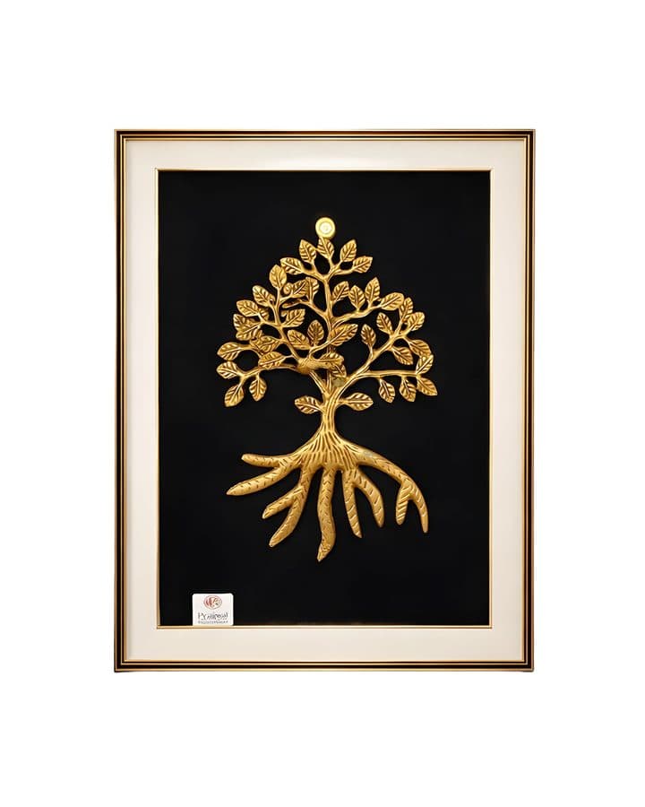 Brass Karpaga Virutcham Tree Wall Hanging Frame