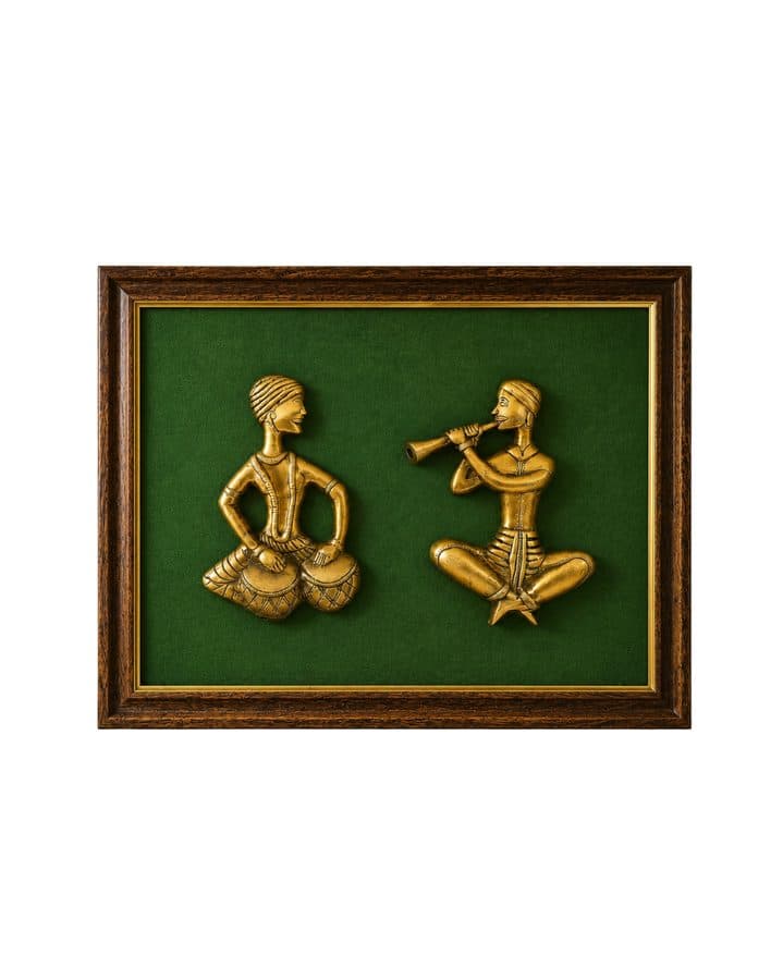 Traditional Tribal Musician Art Wall Hanging Frame