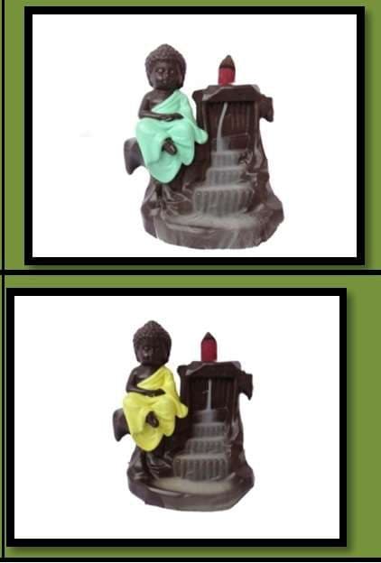 Baby Back Flow Smoke Fountain With Cones Brown And Blue BMYL