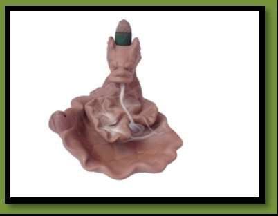 Dragon Medium Back flow smoke fountain with cones DR Med