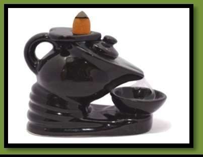 Kettle Back Flow Smoke Fountain With Cones Black KTL BK