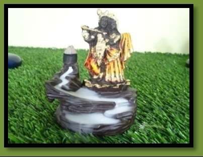 Radha Krishna Back Flow Smoke fountain With Cones Blue RKBL