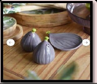 Cearamic Salt and Pepper Brinzal Shape With Tray Without Thermacol