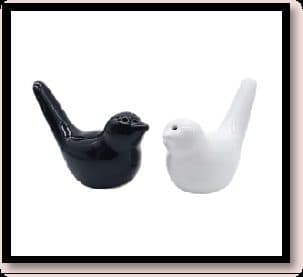 Ceramic Salt and Pepper Bird Shape Without Thermacol