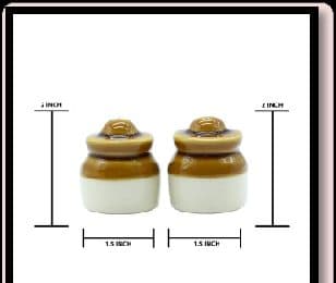 Ceramic Salt and Pepper Small Without Thermacol