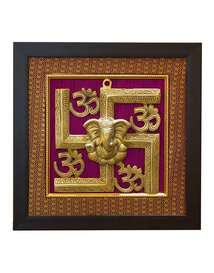 Framed Swastik Om Ganesha | Wall Hanging #PIF=1111